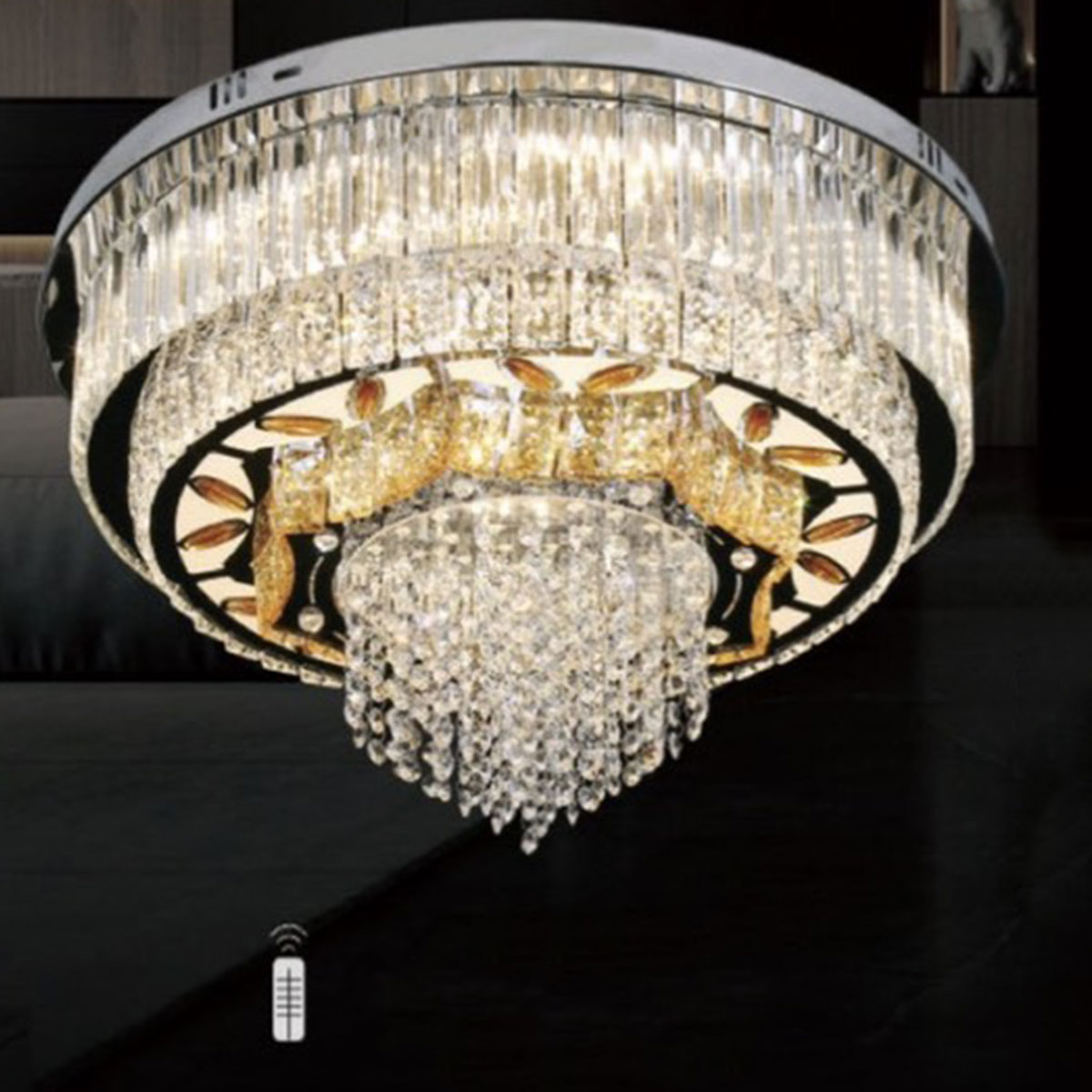 Đèn Mâm Pha Lê 90075/600 Ø600