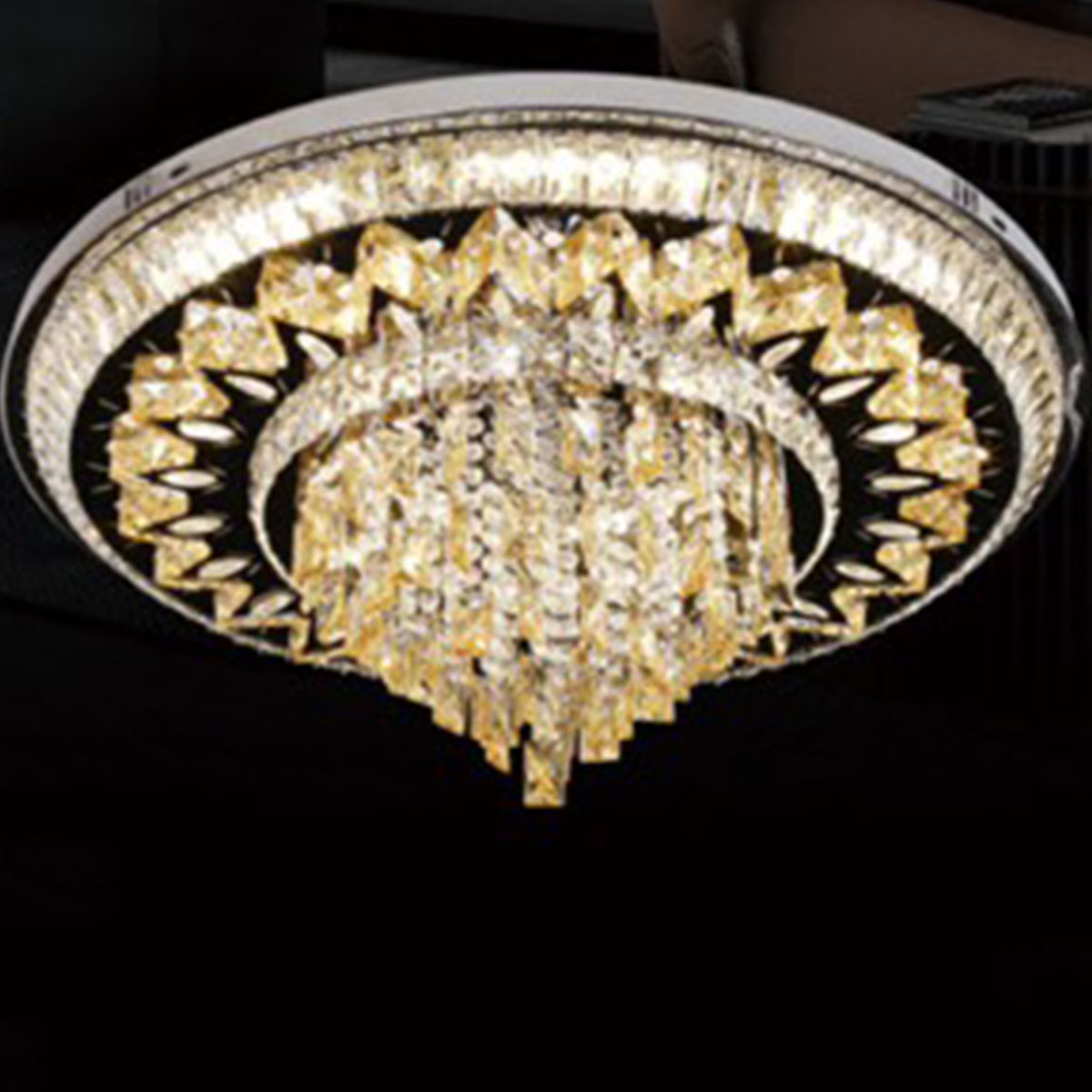 Đèn Mâm Pha Lê tròn 8009/800 Ø800