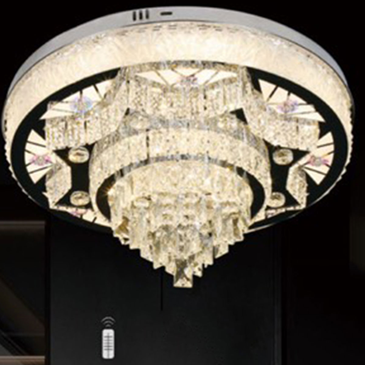 Đèn Mâm Pha Lê tròn KP22B 90101/600 Ø600