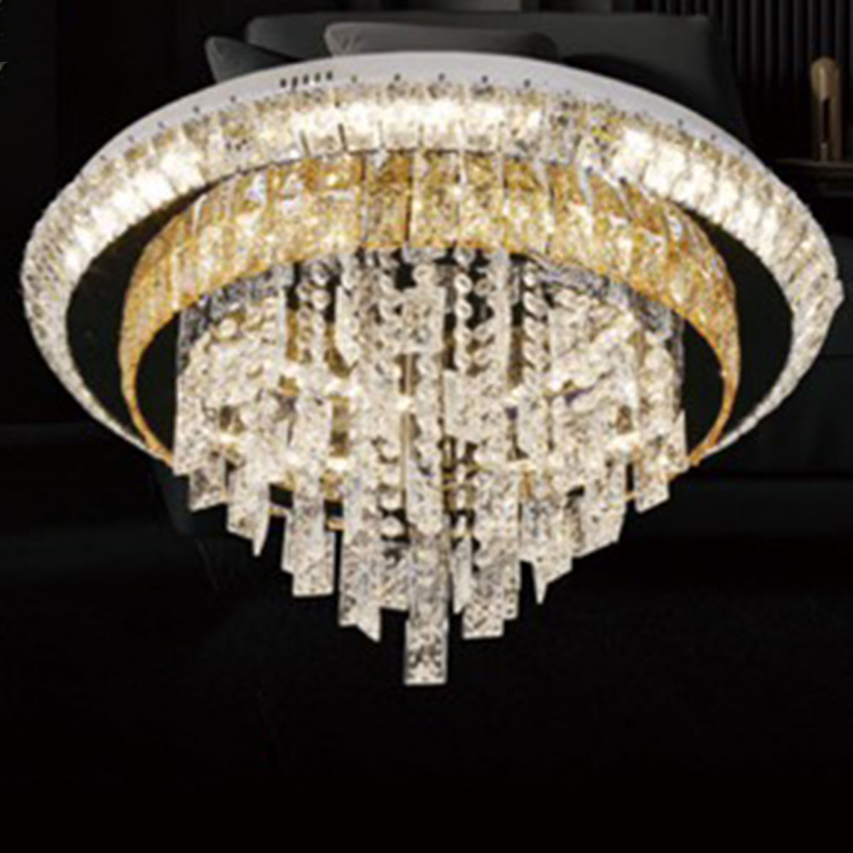 Đèn Mâm Pha Lê tròn KP22B 1906/600 Ø600