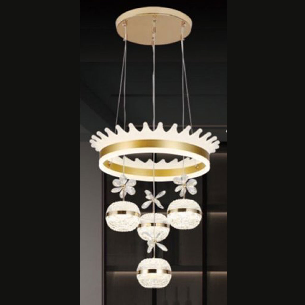 Đèn Thả Led KP9 5073-4+1 Ø400