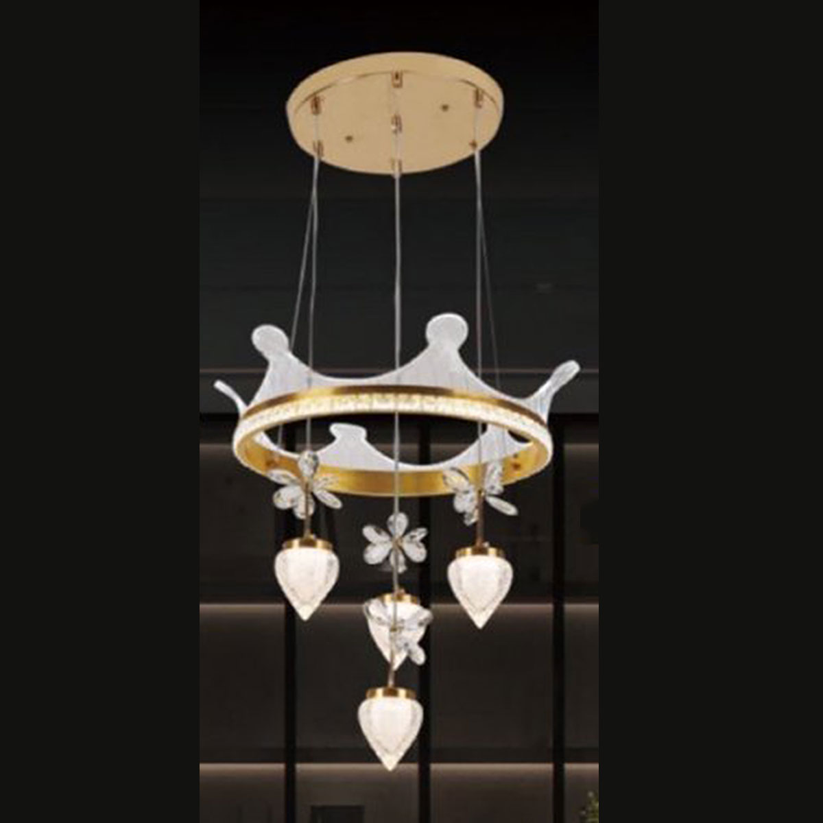 Đèn Thả Led KP9 5026-4+1 Ø400