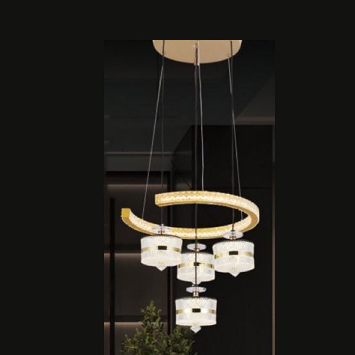 Đèn Thả Led KP9 5095-4+1 Ø400