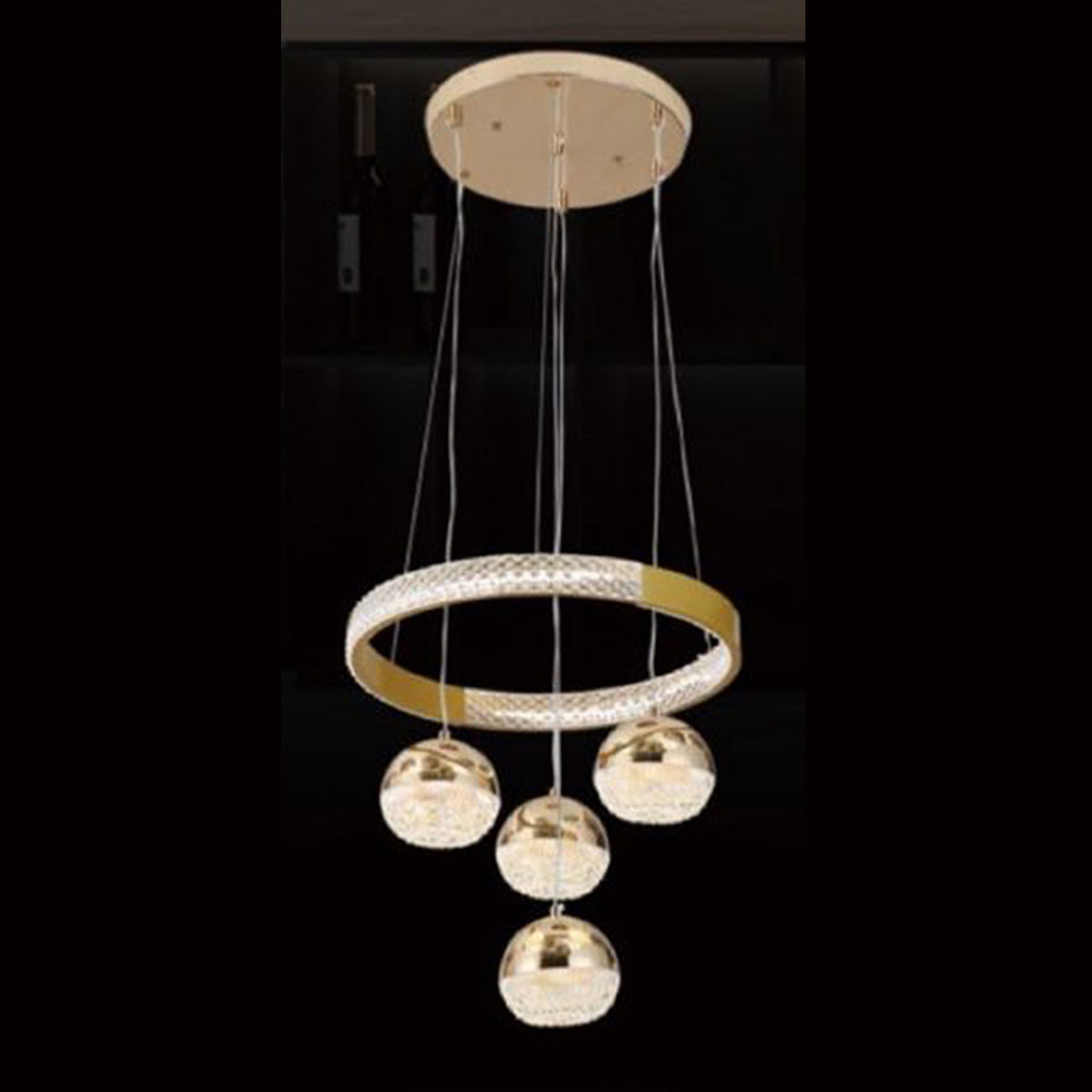 Đèn Thả Led KP9 1704-4+1 Ø400