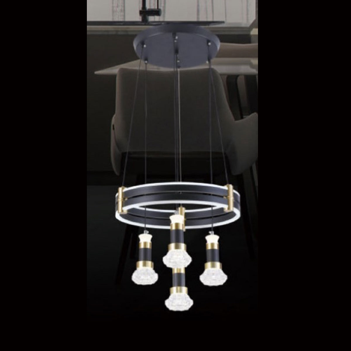 Đèn Thả Led KP9 5040-4+1 Ø400