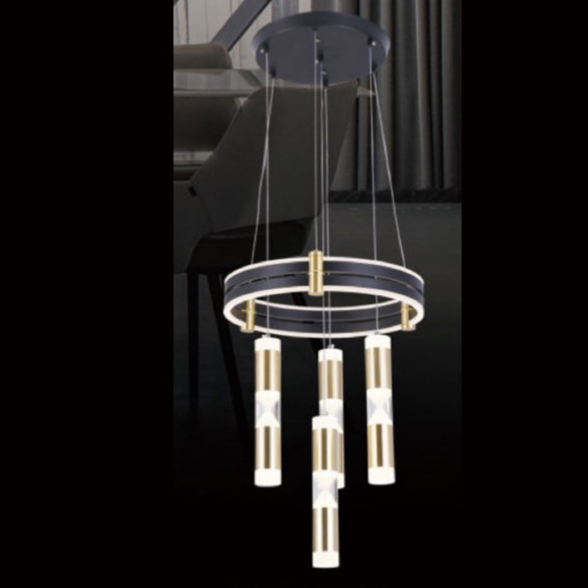 Đèn Thả Led KP9 5059-4+1 Ø400