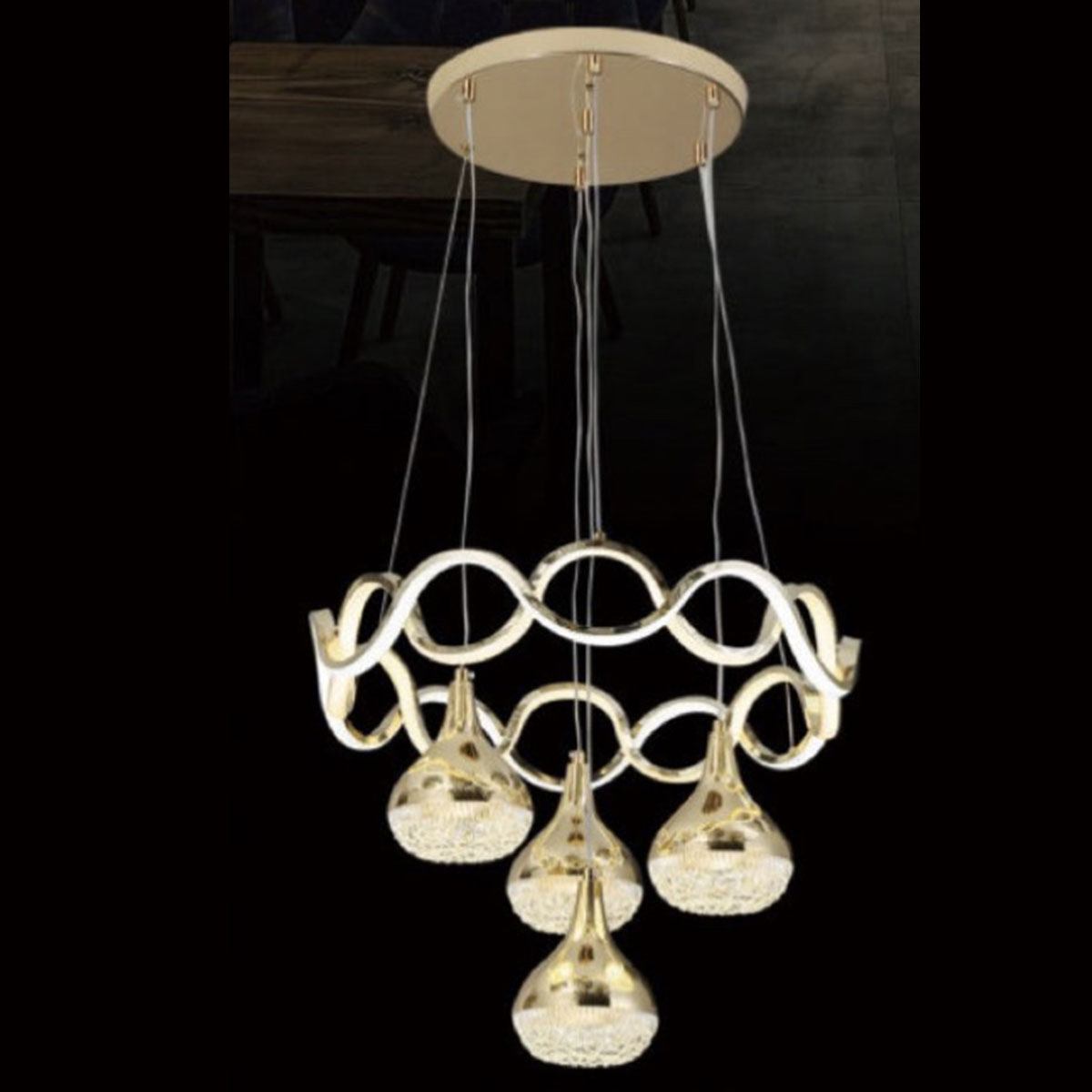 Đèn Thả Led KP9 5032-4+1 Ø400