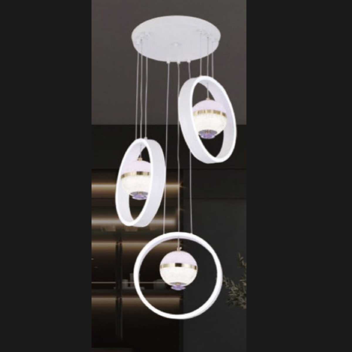 Đèn Thả Led KP9 5015-3+3 Ø280x3