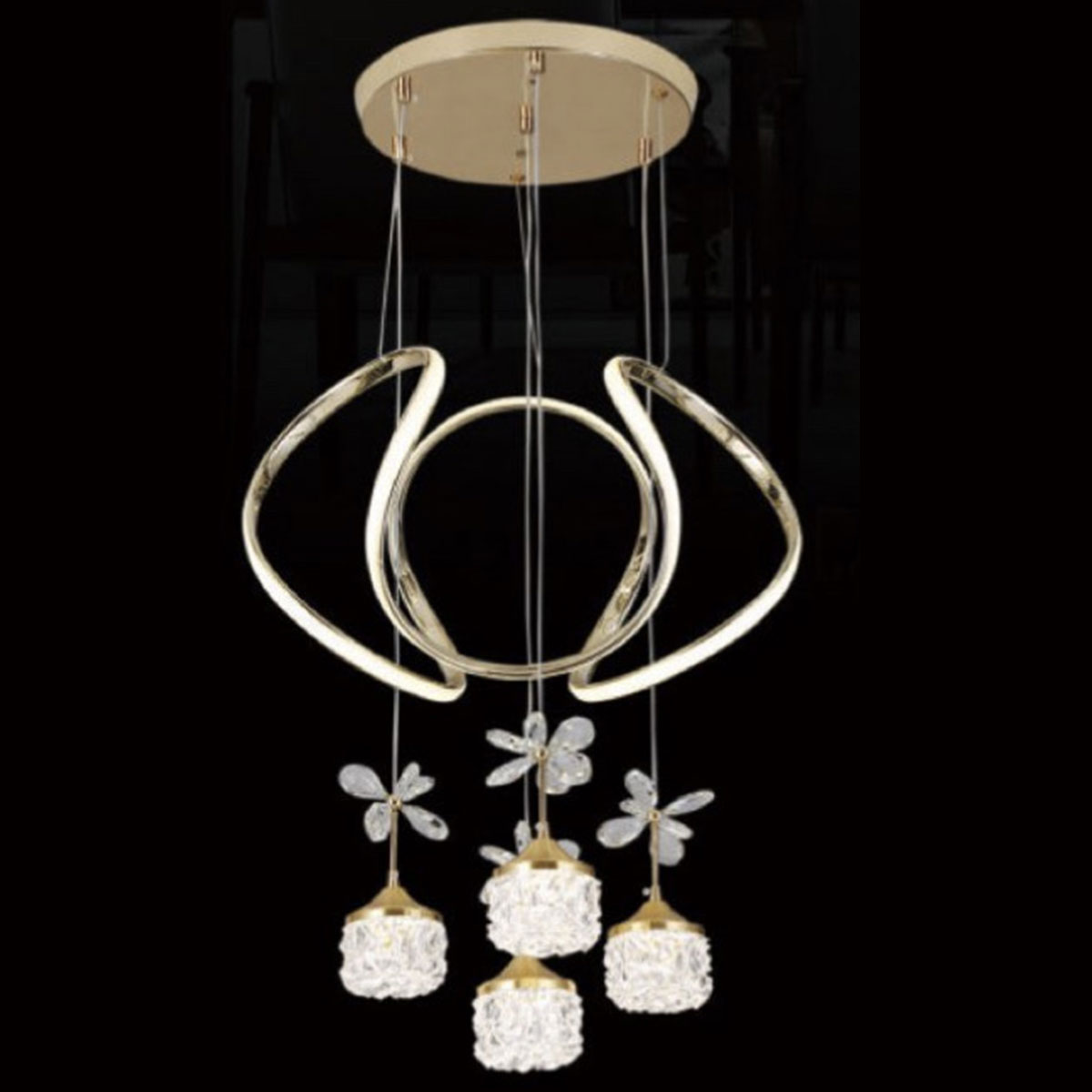 Đèn Thả Led KP9 5053-4+1 Ø400