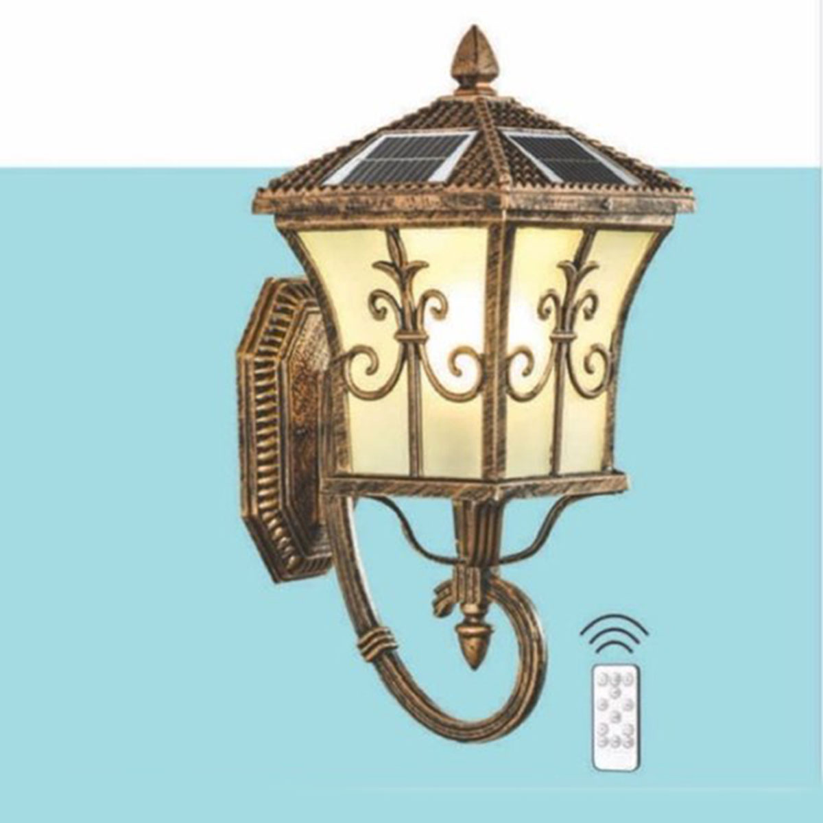 Đèn Vách Ngoại Thất năng lượng mặt trời HP6 VNL-04 L260xH440