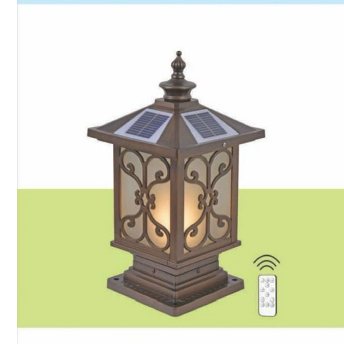 Đèn Trụ Cổng năng lượng mặt trời HP6 TNL-16 L190xW190xH410