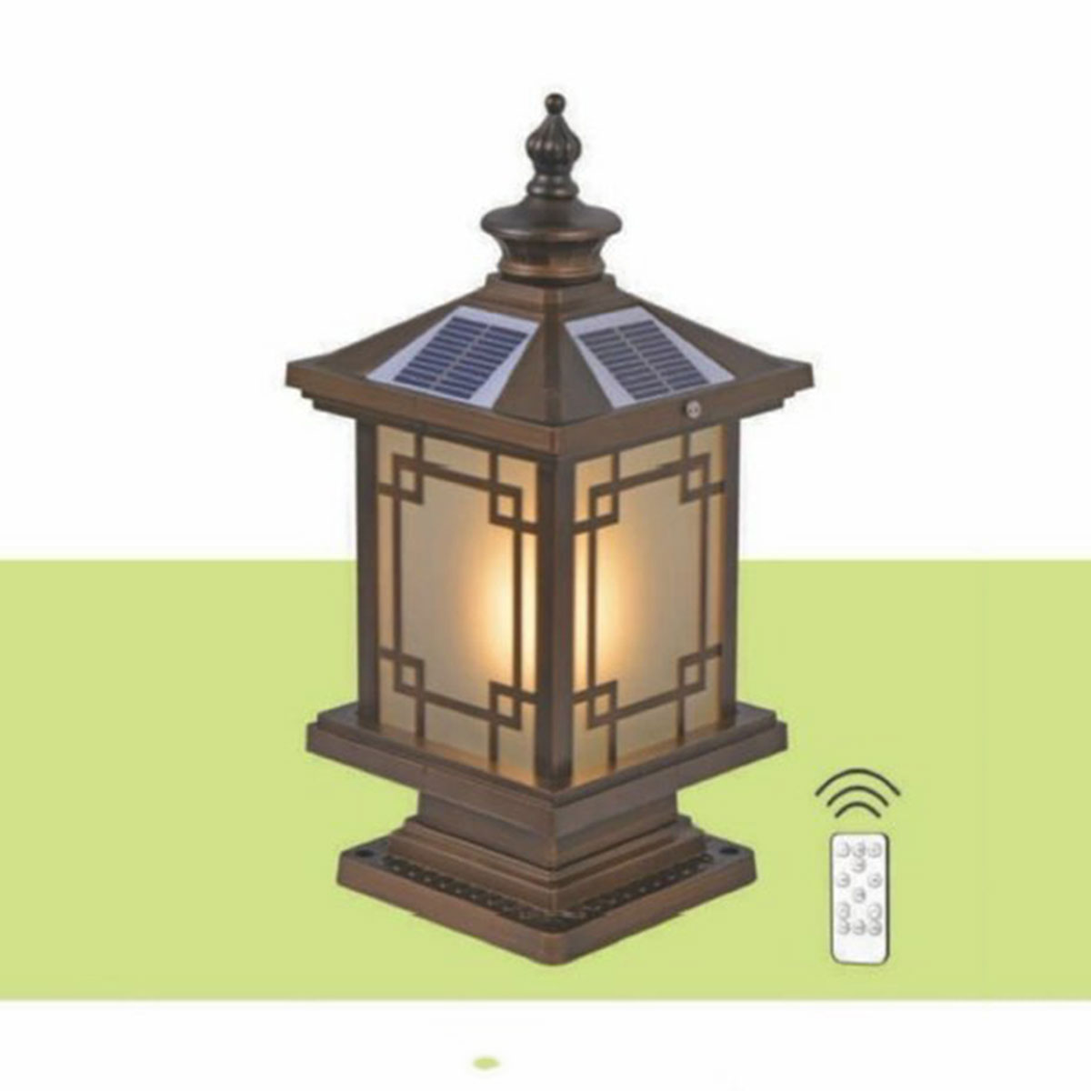 Đèn Trụ Cổng năng lượng mặt trời HP6 TNL-17 L190xW190xH410