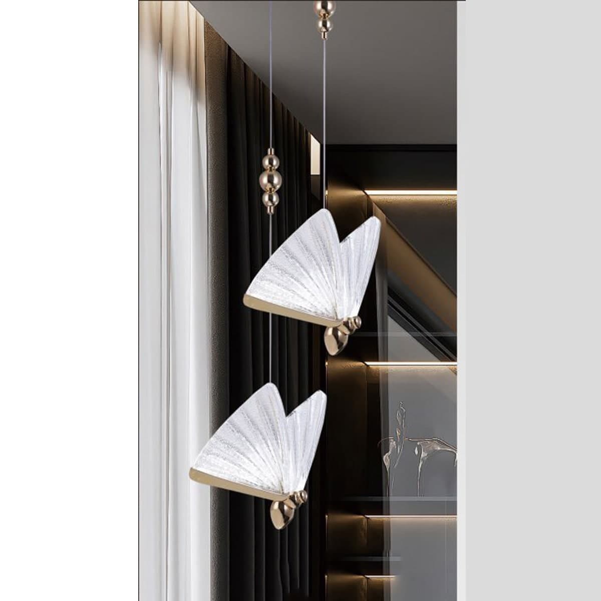 Đèn thả hình con bướm led 6w, ánh sáng trung tính dài 1,5 mét