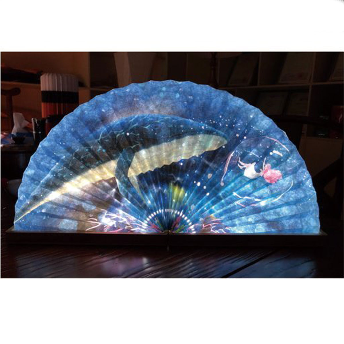 Đèn để bàn led quạt xoè, gấp DL1 225x60