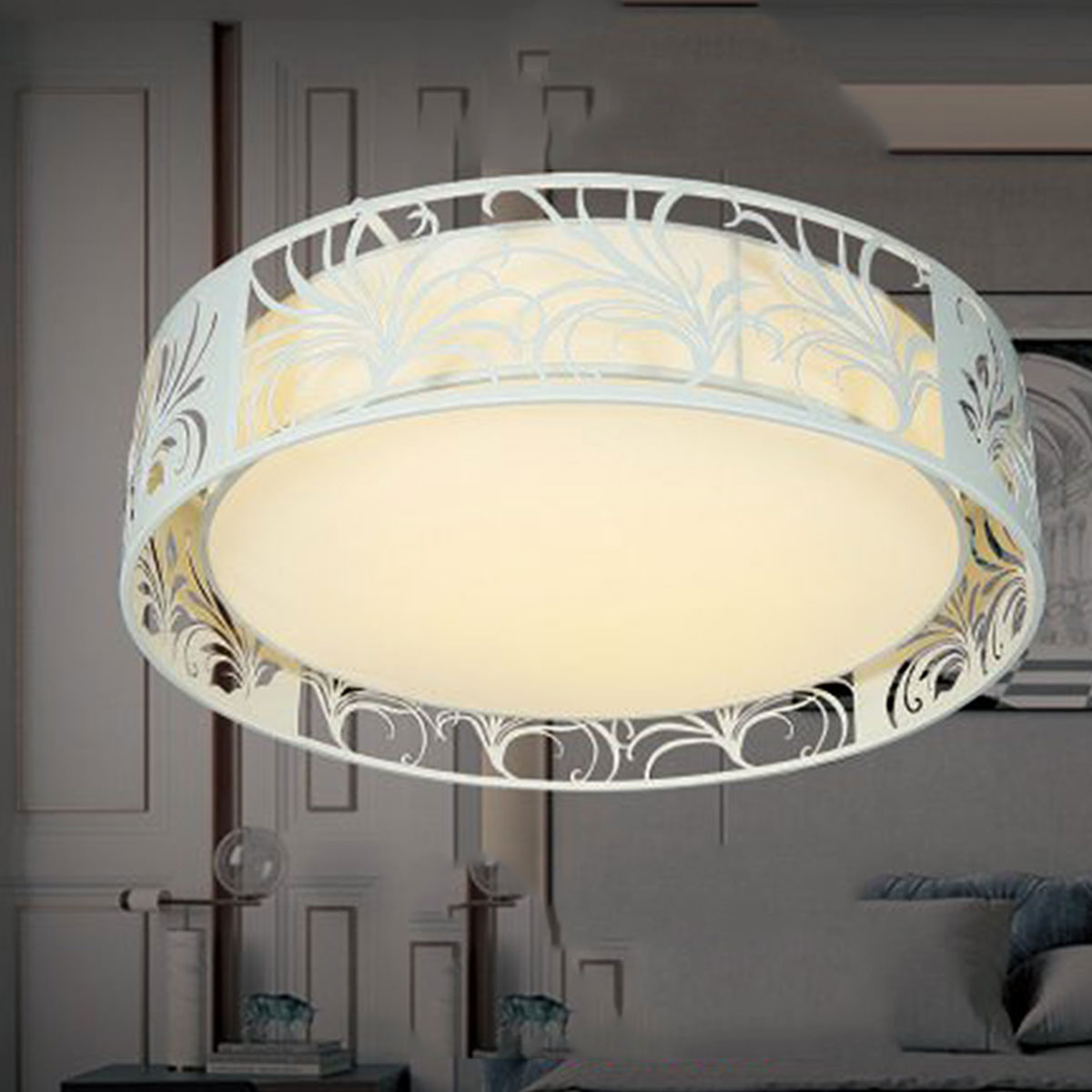 Đèn áp trần LED viền hoa văn1105L/S Ø550xH140