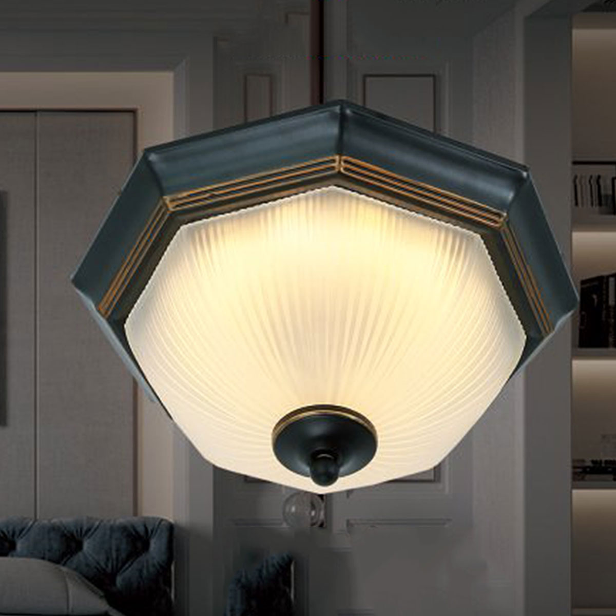 Đèn áp trần LED cổ điển OLX052 Ø350xH200