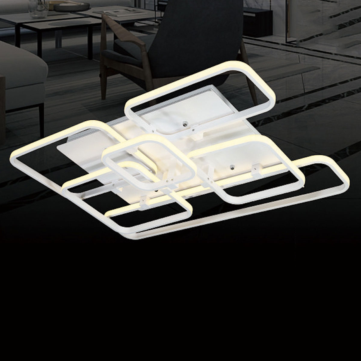 Đèn áp trần LED KP22-1 8082/6 800x580xH100