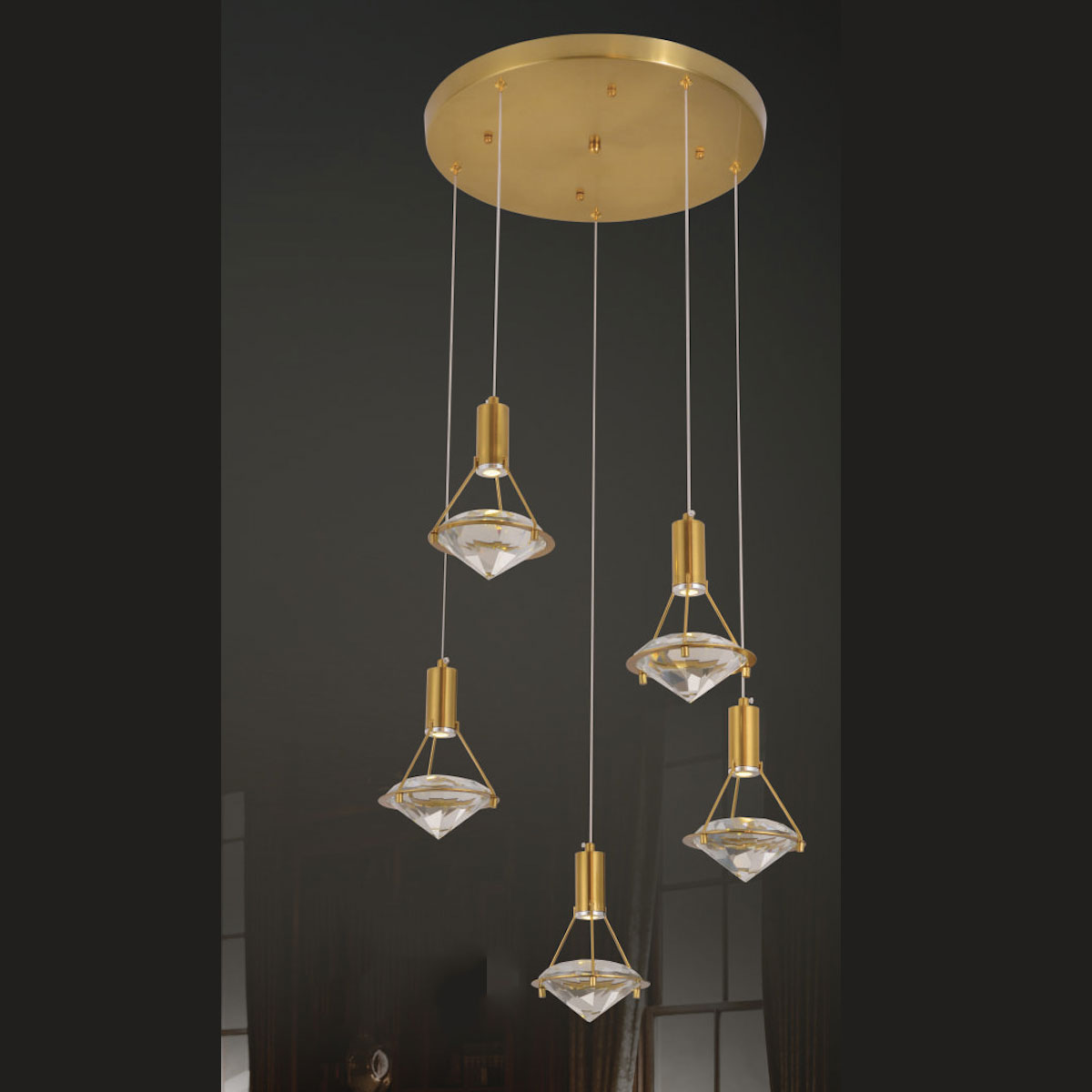 Đèn Thả LED HP22 TL 6354/5 Ø450xH2500