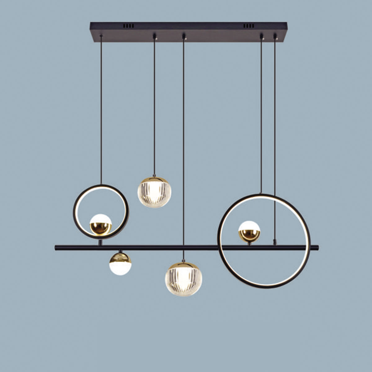 Đèn Thả LED ngang 3 chế độ màu dài 1 mét TL 6538/5+2 L1000xH1200