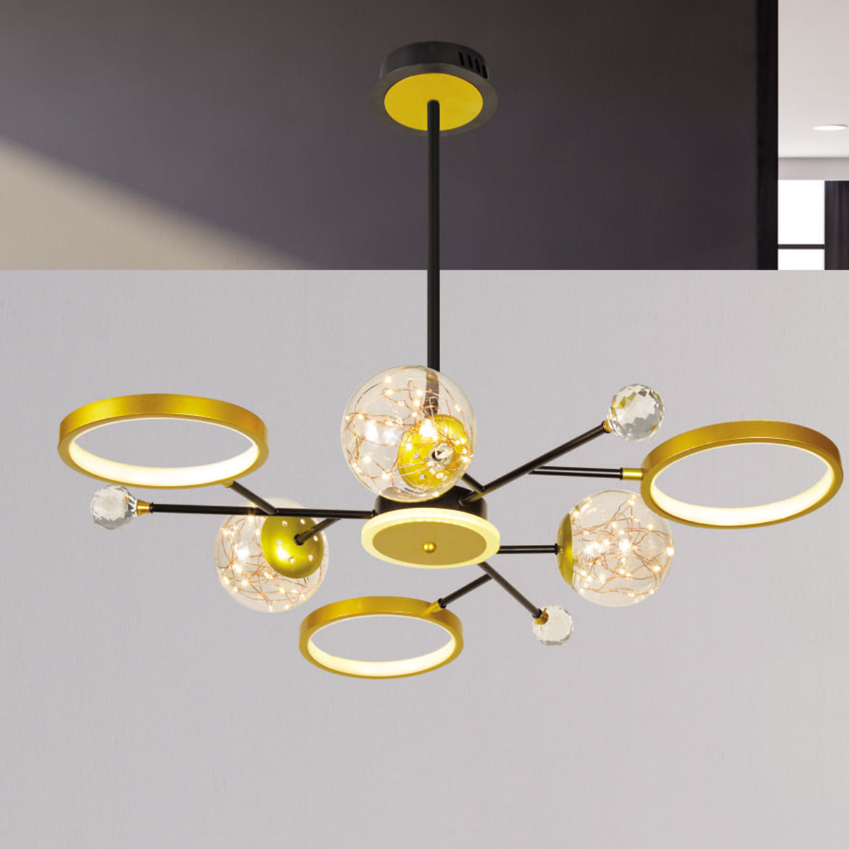 Đèn Chùm  Nghệ Thuật HP22 TL 6533/6 Ø750xH650