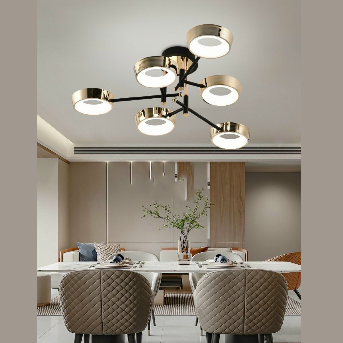 Đèn Chùm Led SN23 CL 5533/6 Ø760xH260