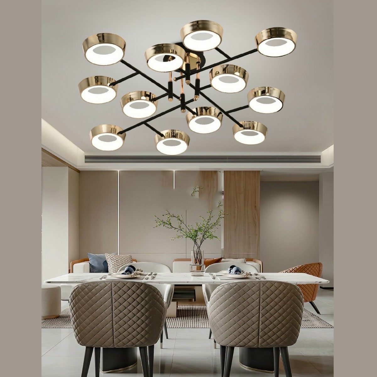 Đèn Chùm Led SN23 CL 5534/8+4 Ø1060xH280