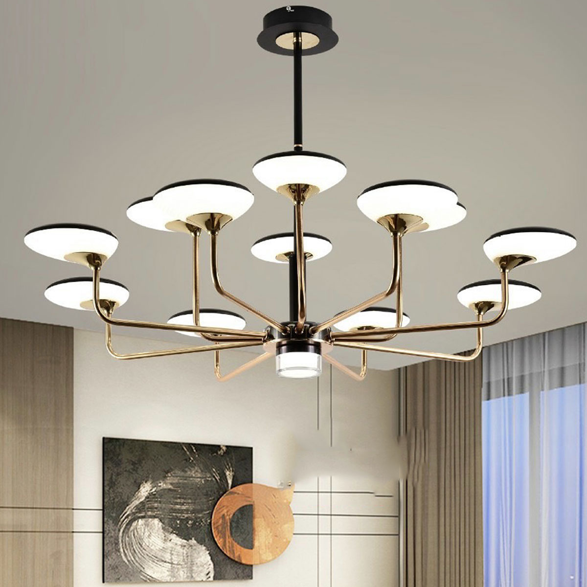 Đèn Chùm Led CL 8157/8+4 Ø980xH670