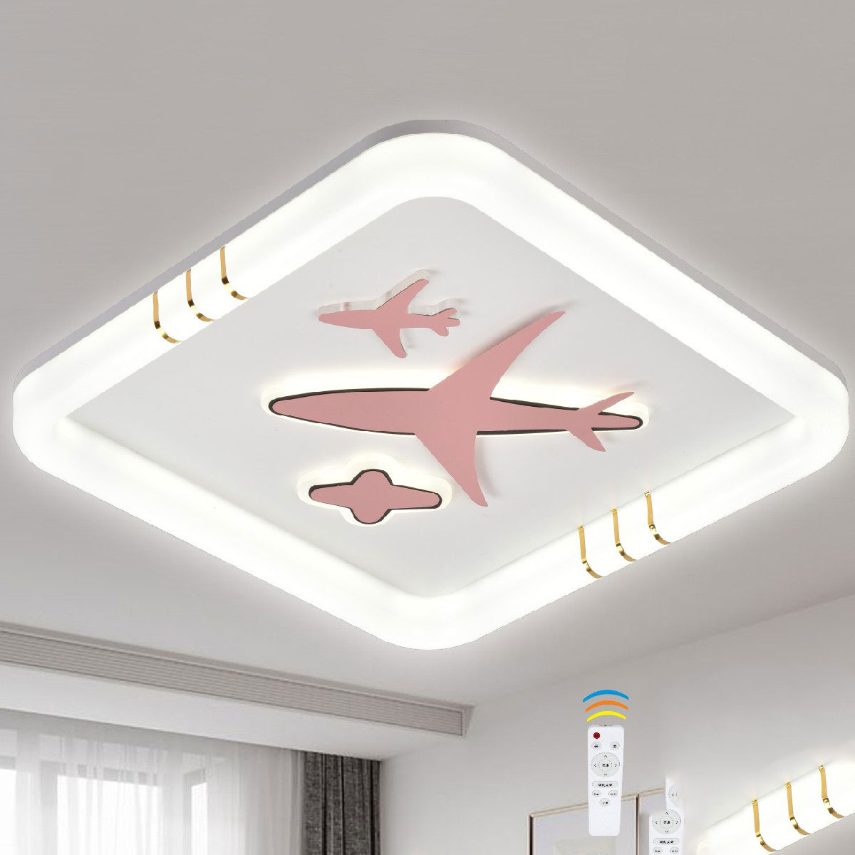 Đèn áp trần LED vuông có hình máy bay SN23 ML 5607 Ø500