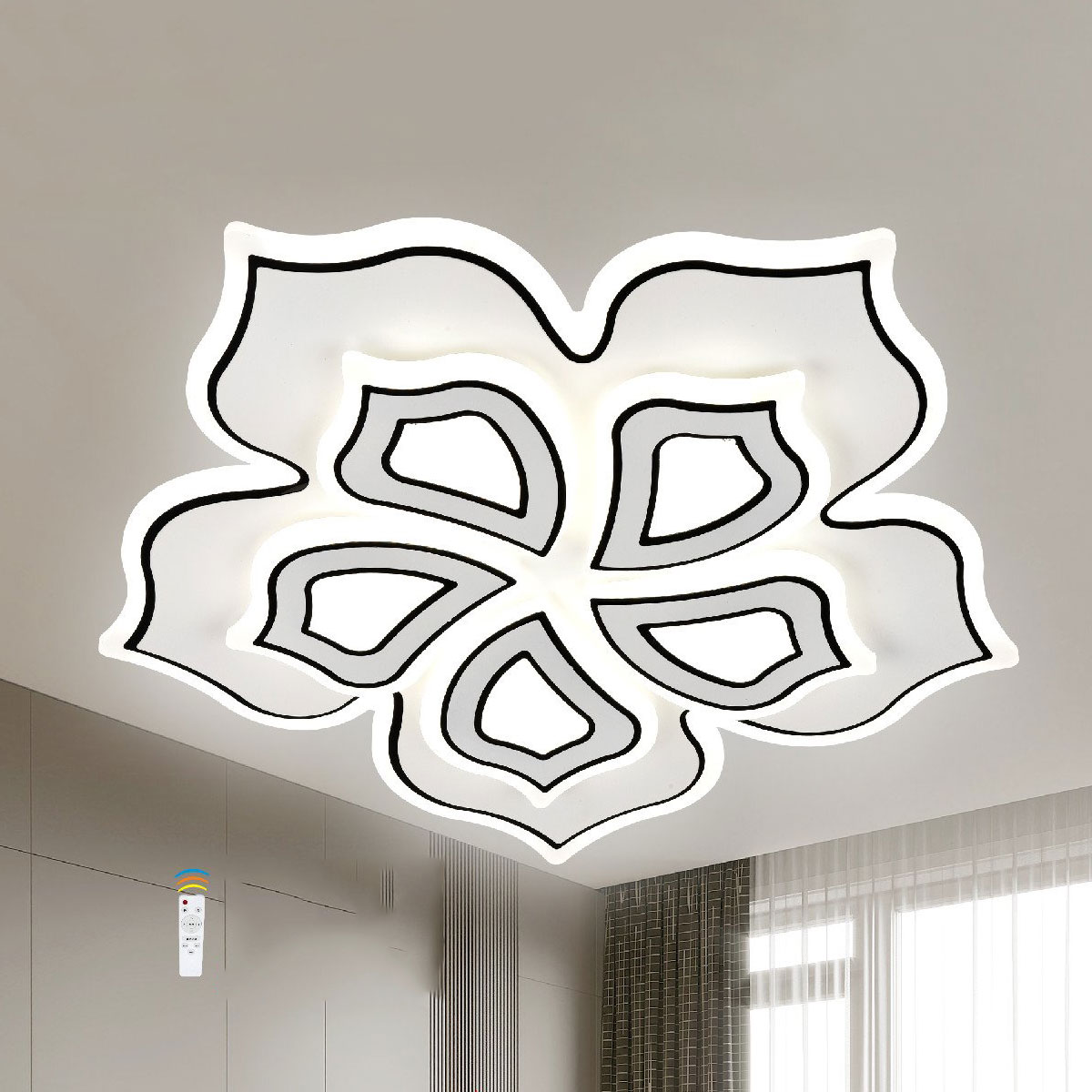 Đèn sát trần LED bông hoa 5 cánh SN23 ML 5631 Ø500