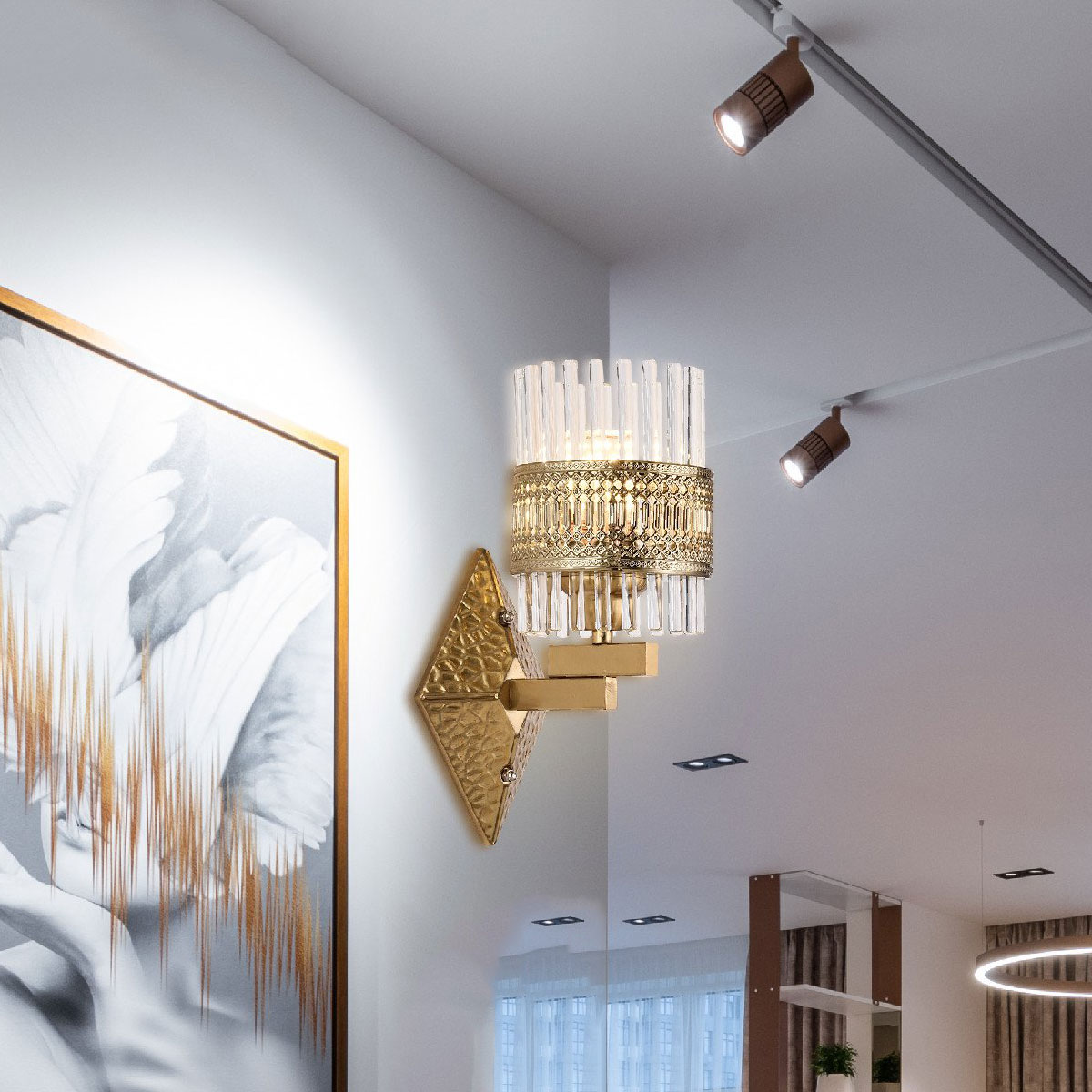 Đèn gắn tường thuỷ tinh V 5758 Ø125xH300