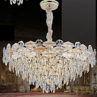 Đèn Chùm Pha Lê K9 cao cấp tròn đường kính 77cm TH-8618 Ø770xH290