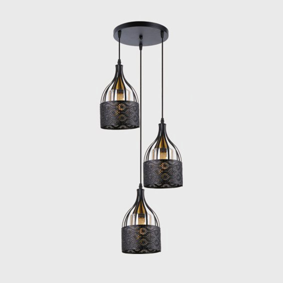 Đèn Thả Bàn Ăn TR23C DY4006/3 BK Ø320xH1000