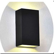 Đèn Ốp tường ngoại thất hắt 2 đầu hình hộp vuông 2x5W 90x160 