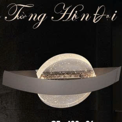 Đèn gắn tường pha lê tròn led 3 màu GT-432-26