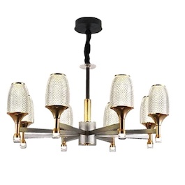 Đèn chùm hiện đại 8 bóng led 3 chế độ màu DC8033T8 Ø750