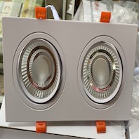 Đèn Led Âm Trần đôi màu trắng led cob 7W x 2  MDL ATCOB 7wx2 L90x 190mm