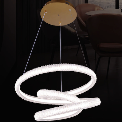 Đèn treo (đèn thả) led xoắn nhiều vòng đường kính 48cm 9814