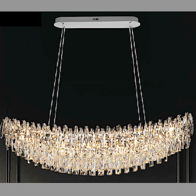 Đèn treo Pha Lê K9 cao cấp dài 1,5 mét như chiếc thuyền TH-8664