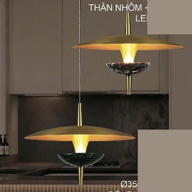 Đèn Thả Bàn Ăn led đĩa bay đường kính 35cm TTK211