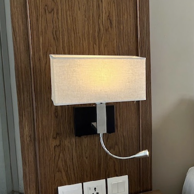 Đèn ngủ có đèn led đọc sách đầu giường lồng vải VDN05A