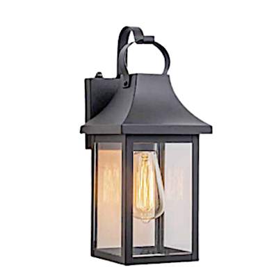 Đèn gắn tường ngoại thất đơn giản phong cách cổ điển màu đen cao 40cm VNT26