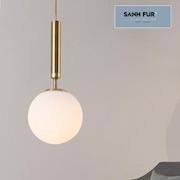 Đèn Thả đơn cầu thuỷ tinh đục Ø250 TTK03D