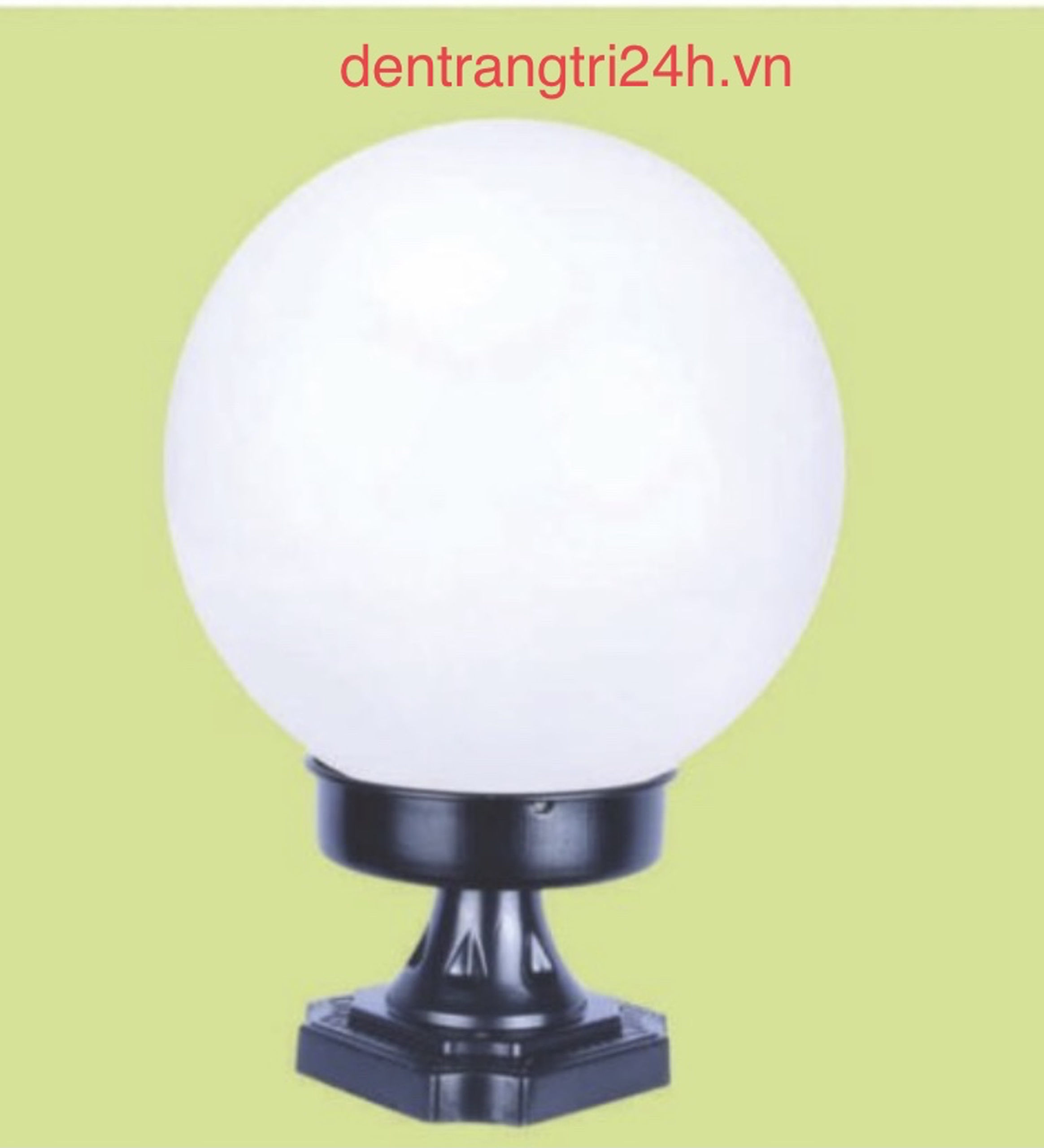 Đèn Cầu Thủy Tinh đục đế trụ đường kính 24cm CT Ø240