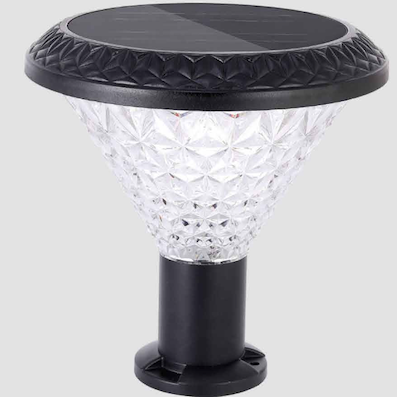 Đèn trụ cao 30cm ngoại Thất năng lượng mặt trời TNL-402 Ø295xC300