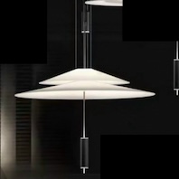Đèn Thả Bàn Ăn led 2 cái nón chồng nhau đường kính 50 cm TTK144