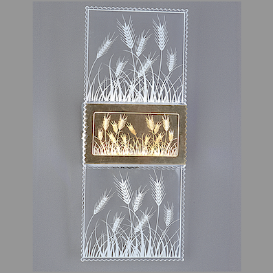 Đèn gắn tường led hình chữ nhật bông lúa V 7473