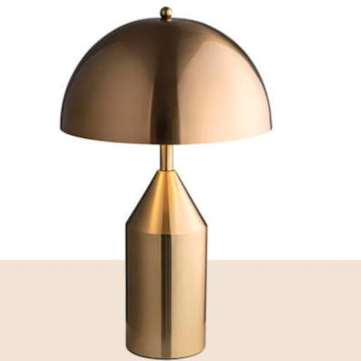 Đèn để bàn đọc sách, đèn ngủ đầu giường chụp vàng đồng cao 39cm ĐB-2044