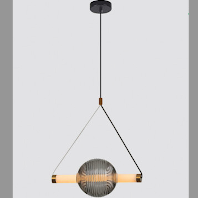 Đèn thả led nghệ thuật quả cầu màu khói TL-12310/Grey