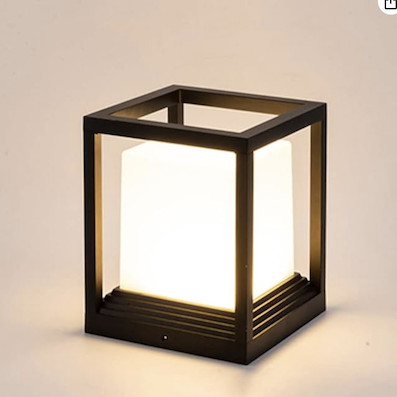 Đèn trụ cổng hình hộp vuông hiện đại nhôm đúc TR-C68/220 L220x220xH260