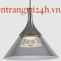 Đèn Thả đơn chụp nón thủy tinh đuôi xám bạc TL-6282/Grey Ø195 x H180